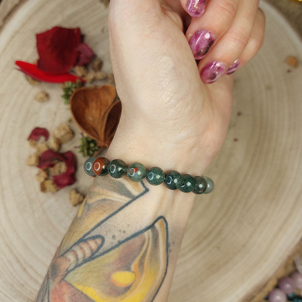 Miniature : Bracelet de jaspe héliotrope