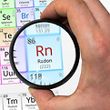 Radon Symbol - Rn. Element Of The Periodic Table Zoomed With Mag.jpg