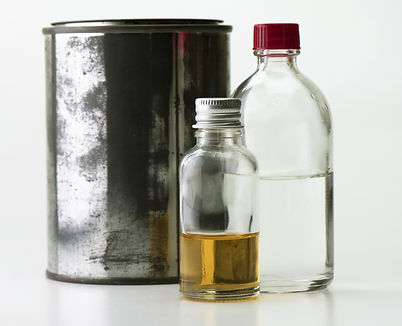 Solvents, oils, and paints used for pain