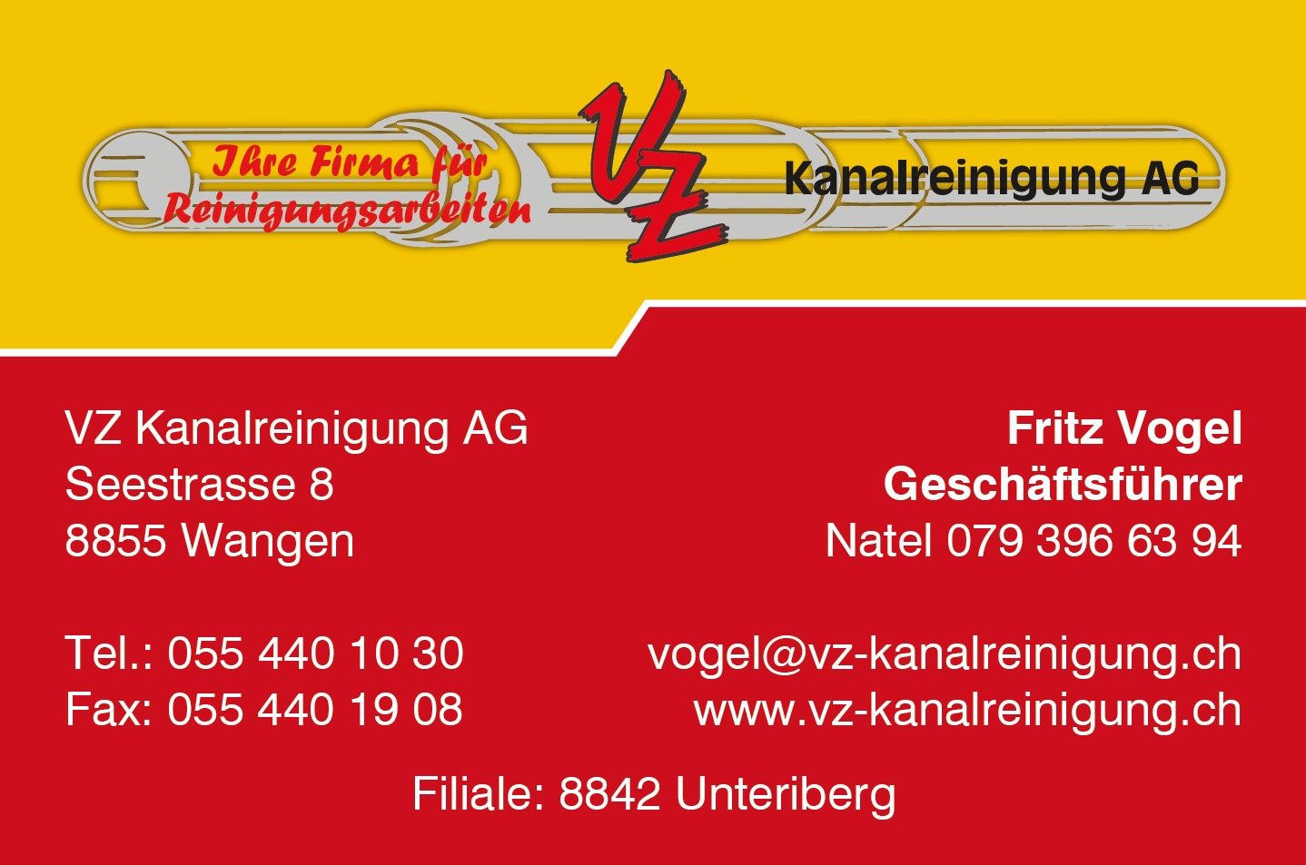 Visitenkarte 85x55 mm 2s.