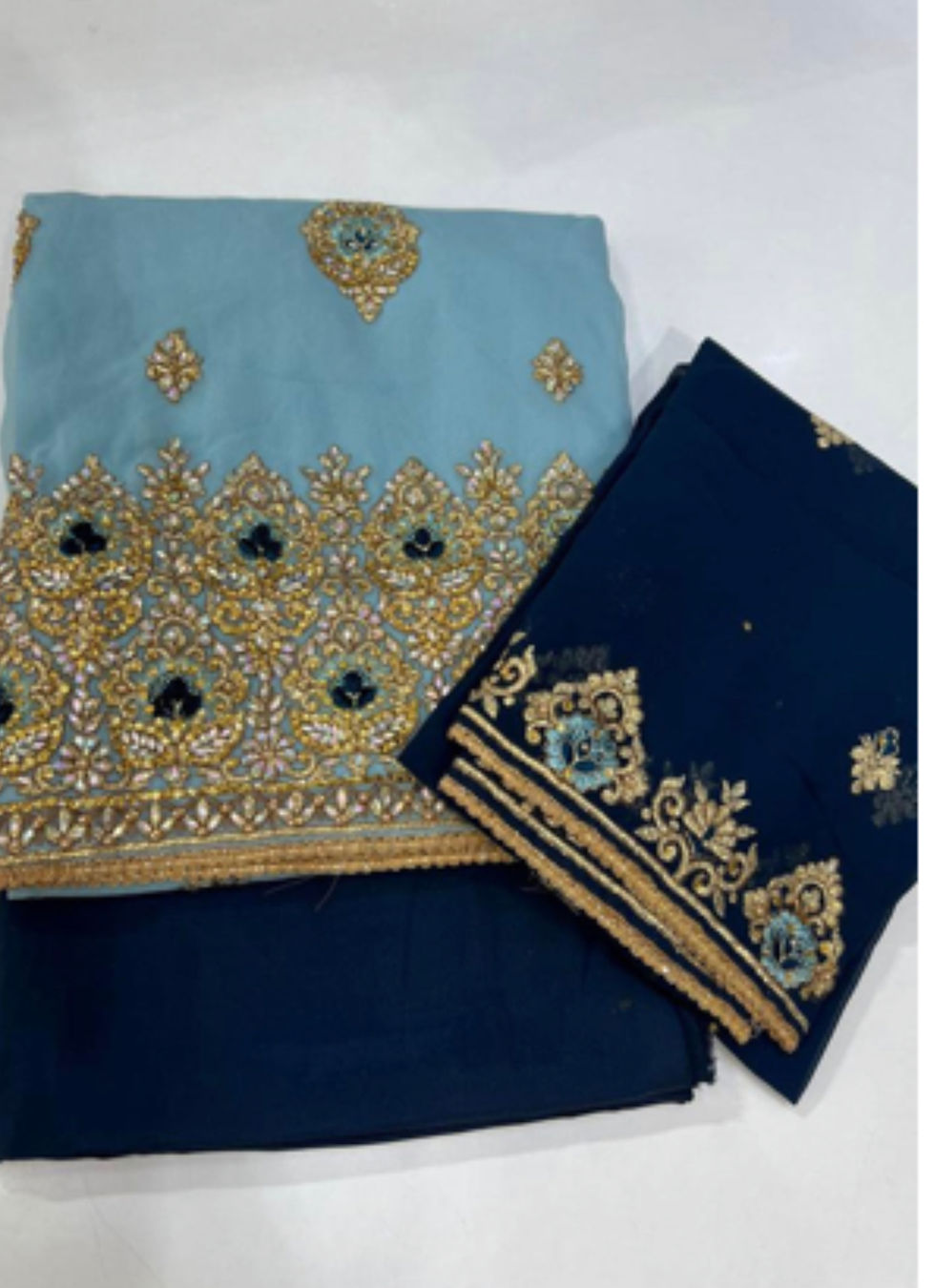Thumbnail: Unstitched Salwar Suits In 3  Designs & 10 Colours