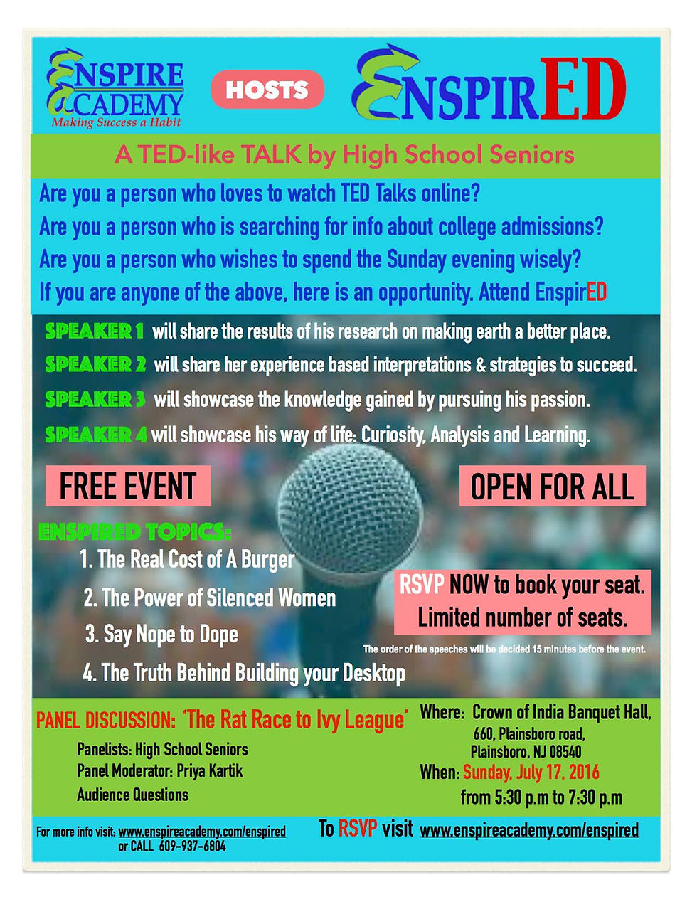 EnspirED 2016 - TED-Style Talk By High School Seniors