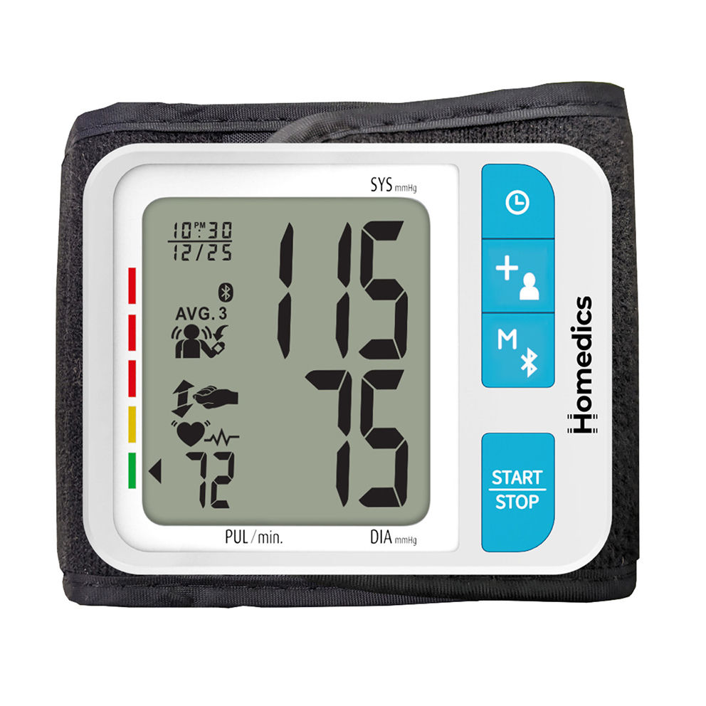 Homedics Wrist Blood Pressure Monitor with Bluetooth