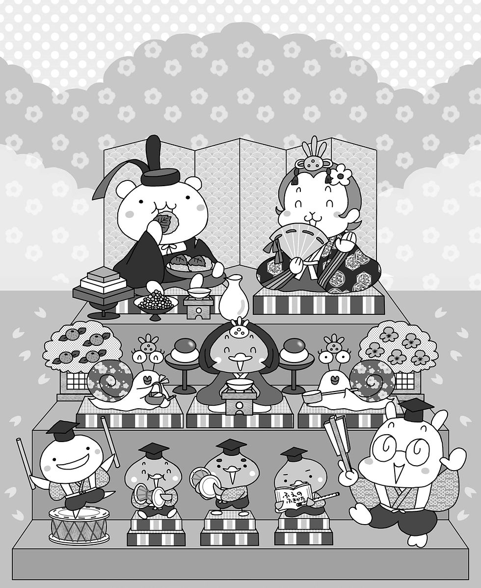 お雛様扉イラスト
