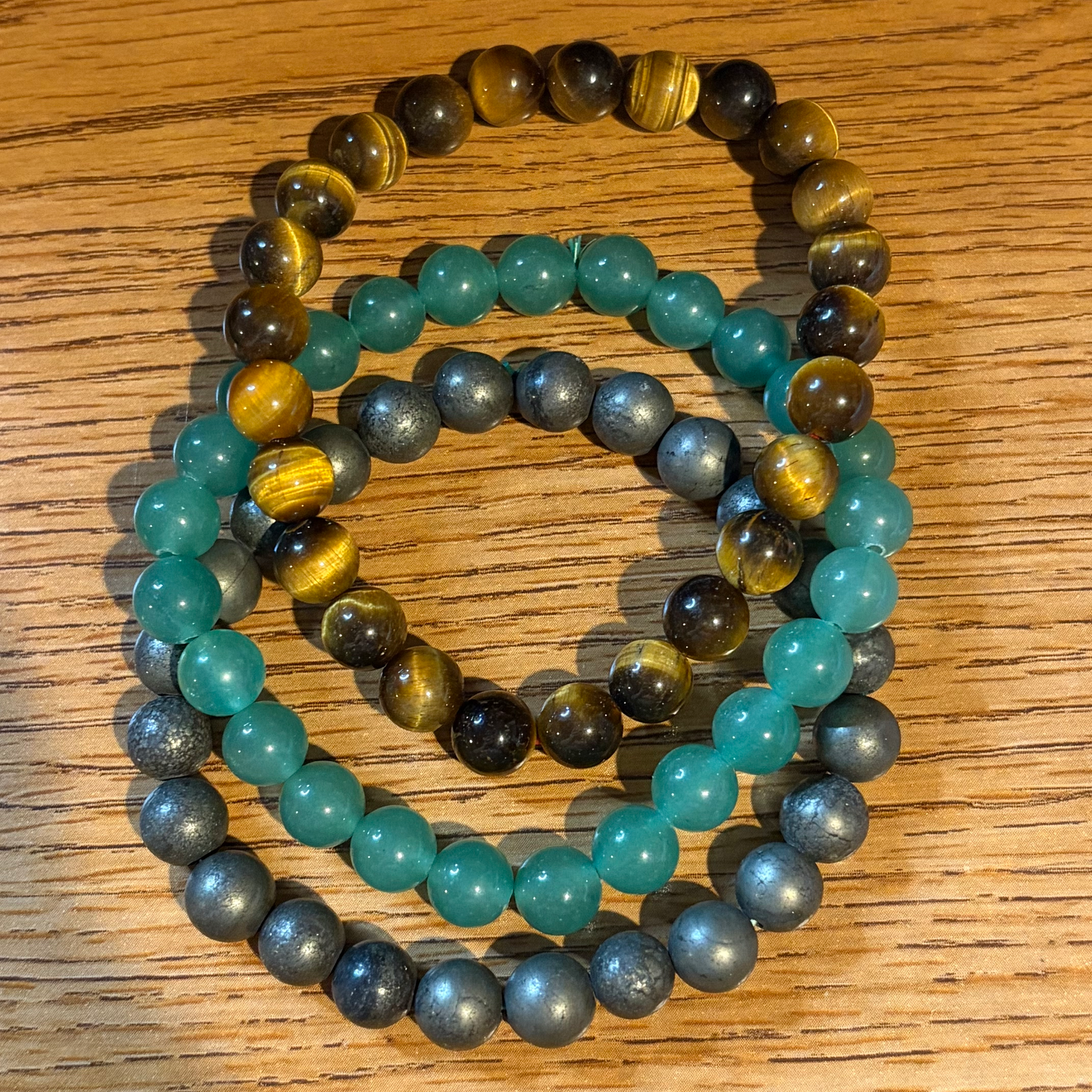 Abundance & Prosperity Crystal Bracelet Set Top View