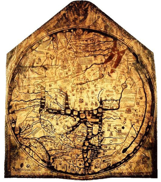 Mappa Mundi de Hareford, cerca de 1300