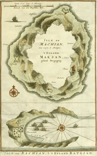 Ilha de Machian, cheia de montanhas / Ilha Bachian, 1750