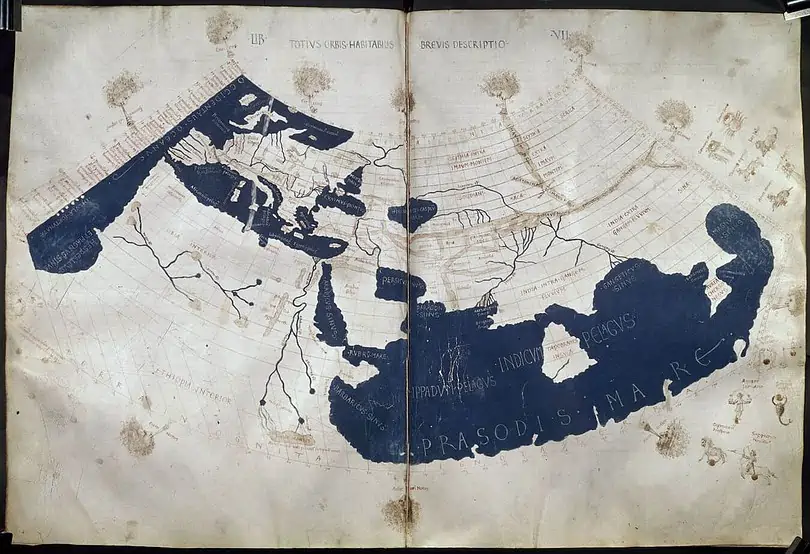 ‘Geographica’ de Ptolomeu, traduzido por Emanuel Chrysoloras e Jacobus Angelus Harley