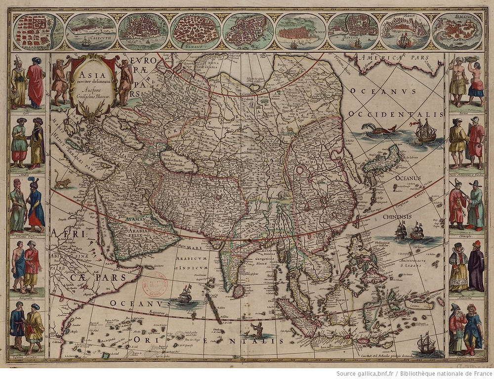 Asia noviter delineata. Willem Janszoon Blaeu. 1630. Biblioteca Nacional da França