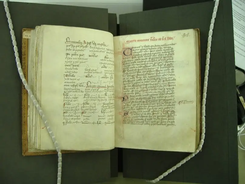 Fólio de Itinerários de William Wey, cerca de 1470