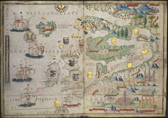 Noroeste da Europa no Atlas Miller.