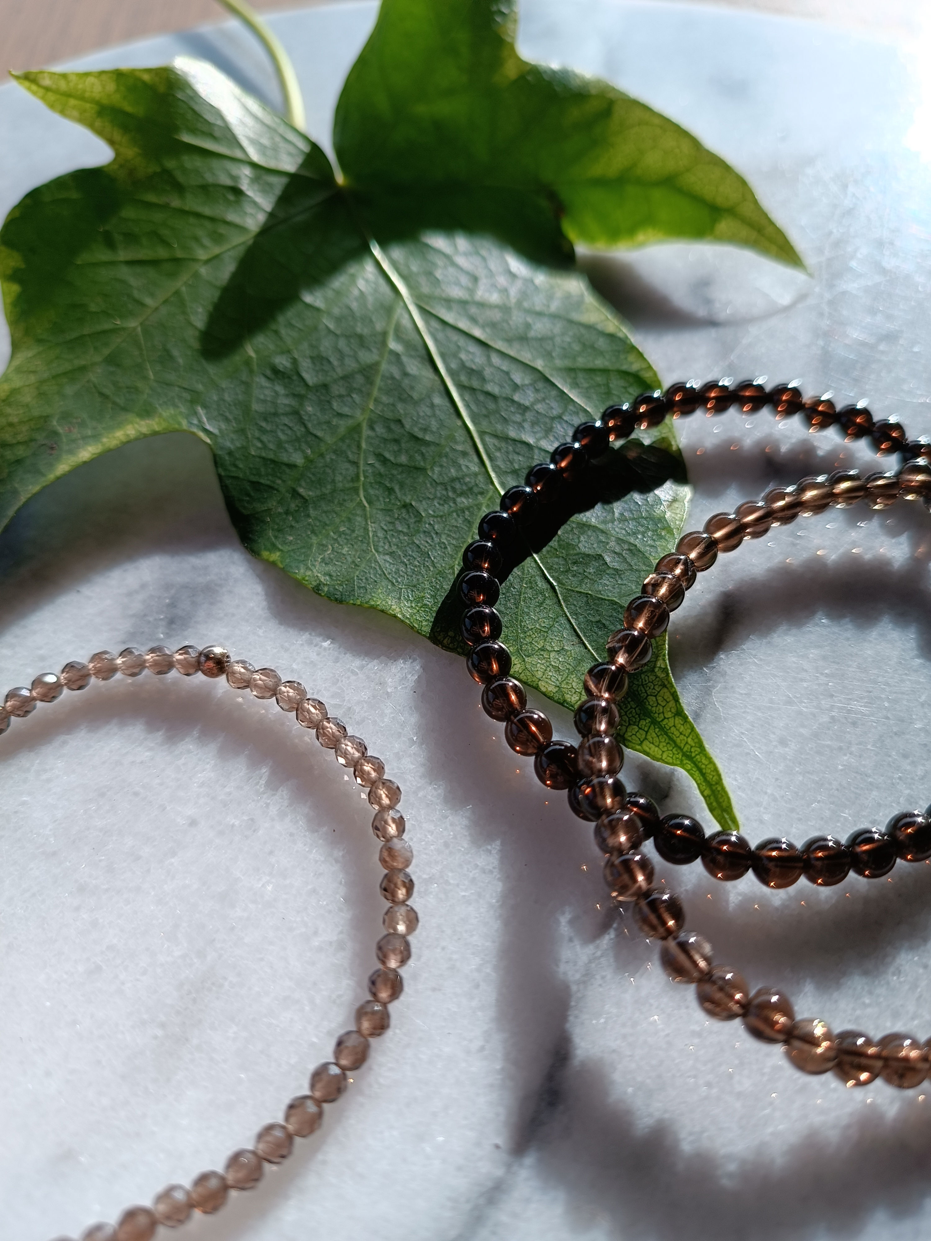 Rauchquarz Armband - der "Anti-Stress-Stein", löst Blockaden, für Klarheit