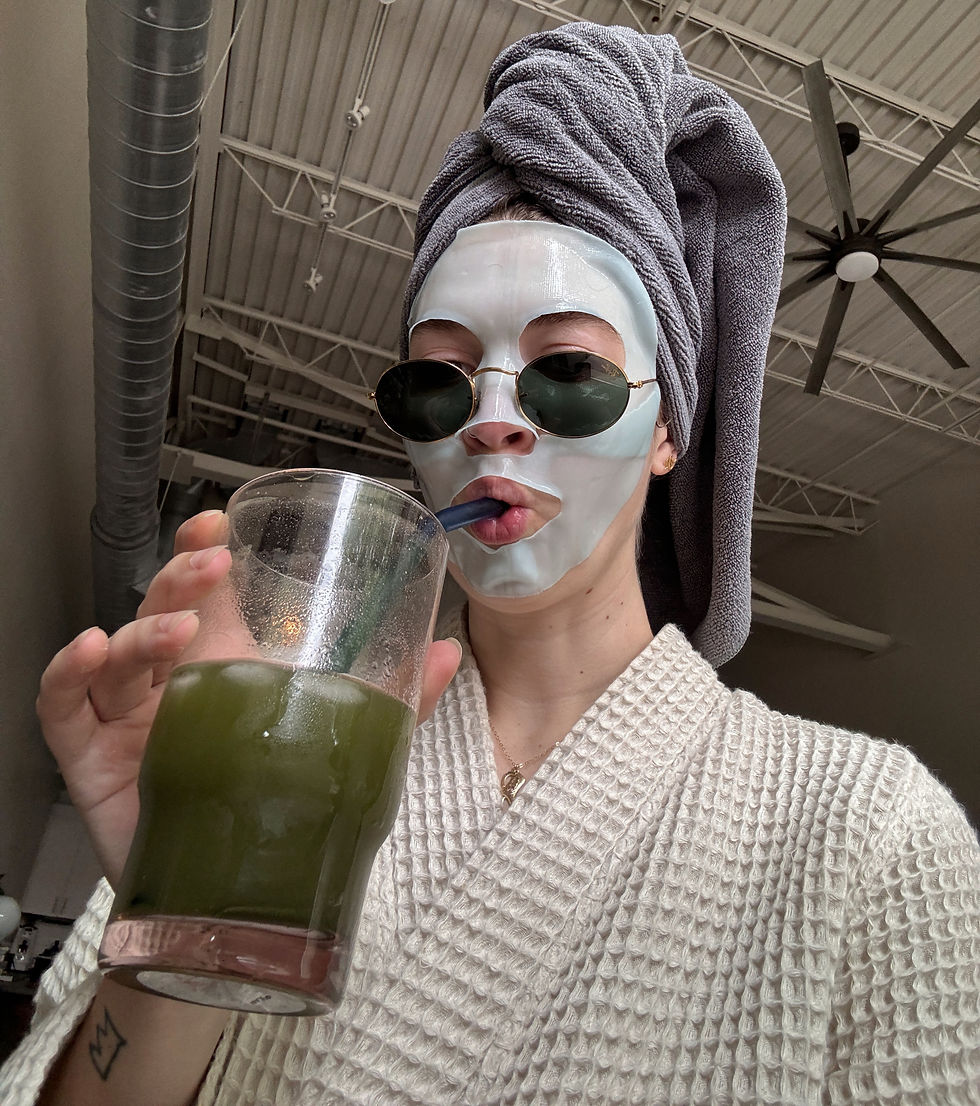 skincare com máscara