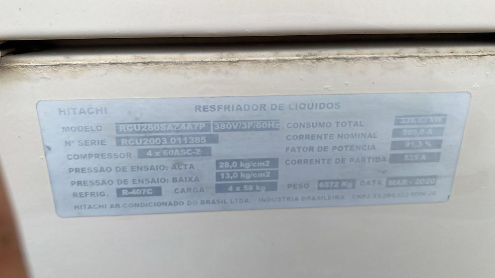 Miniatura: Chiller Hitachi Samurai RCU Condensação a Ar 280TR - 380V
