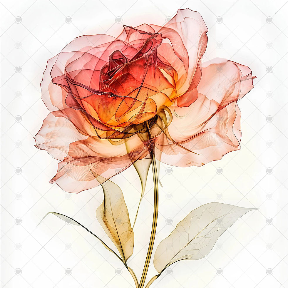 Thumbnail: 10 Abstract Flowers Clipart, Roses Flower, Flowers Print, Digital Download
