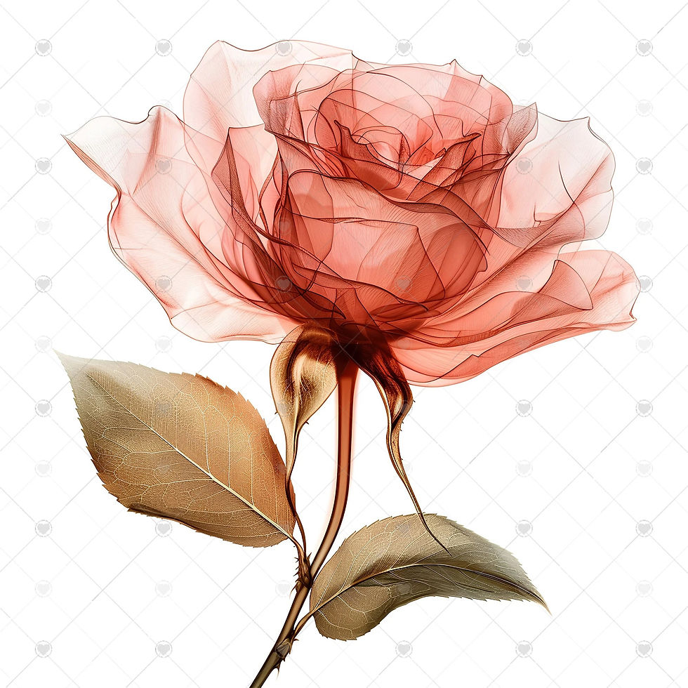 Thumbnail: 10 Abstract Flowers Clipart, Roses Flower, Flowers Print, Digital Download