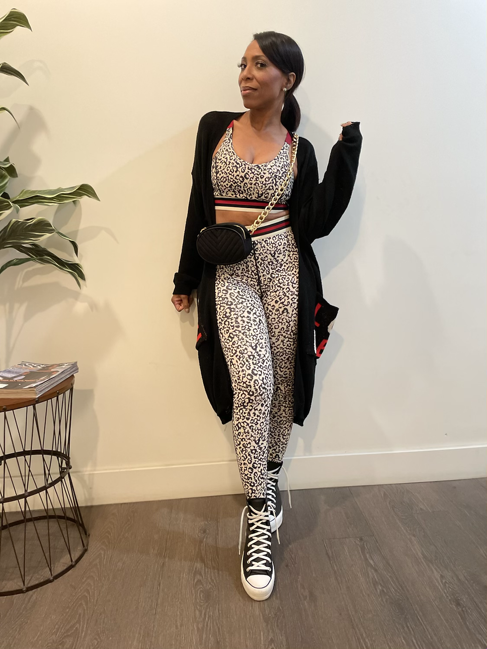 Thumbnail: Werk Out-2 pc. Set-Leopard Print