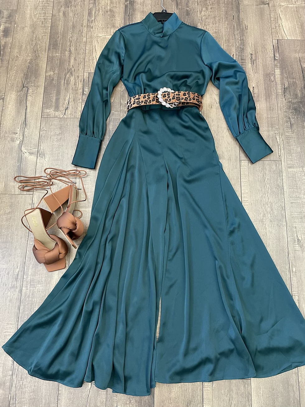 Thumbnail: Jeweled Tone Satin Jumper