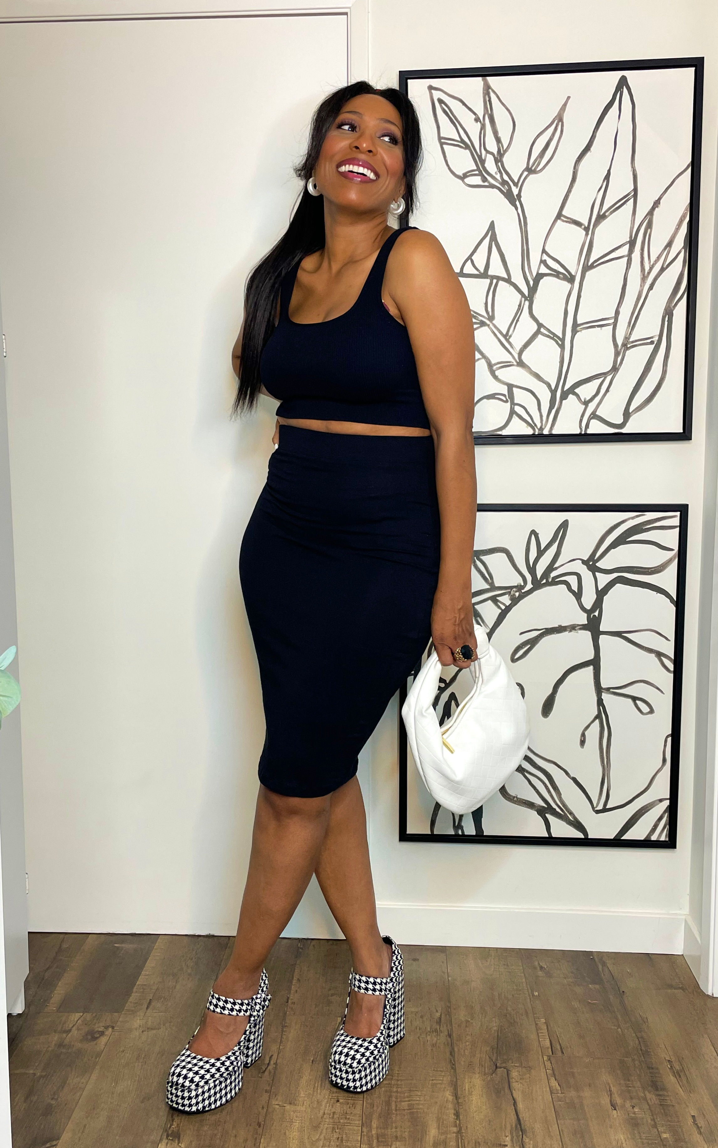 Caged Ribbed Knit Top