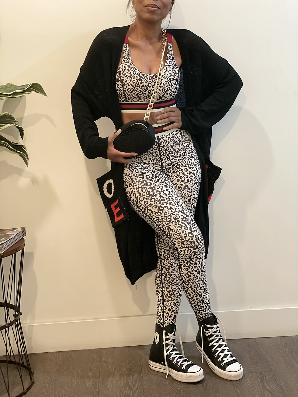 Thumbnail: Werk Out-2 pc. Set-Leopard Print