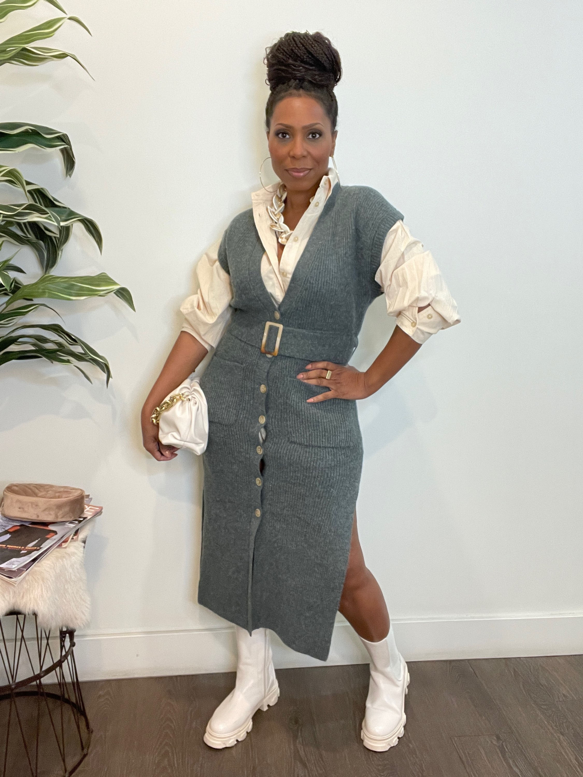 Sexy Cardi Vest Dress