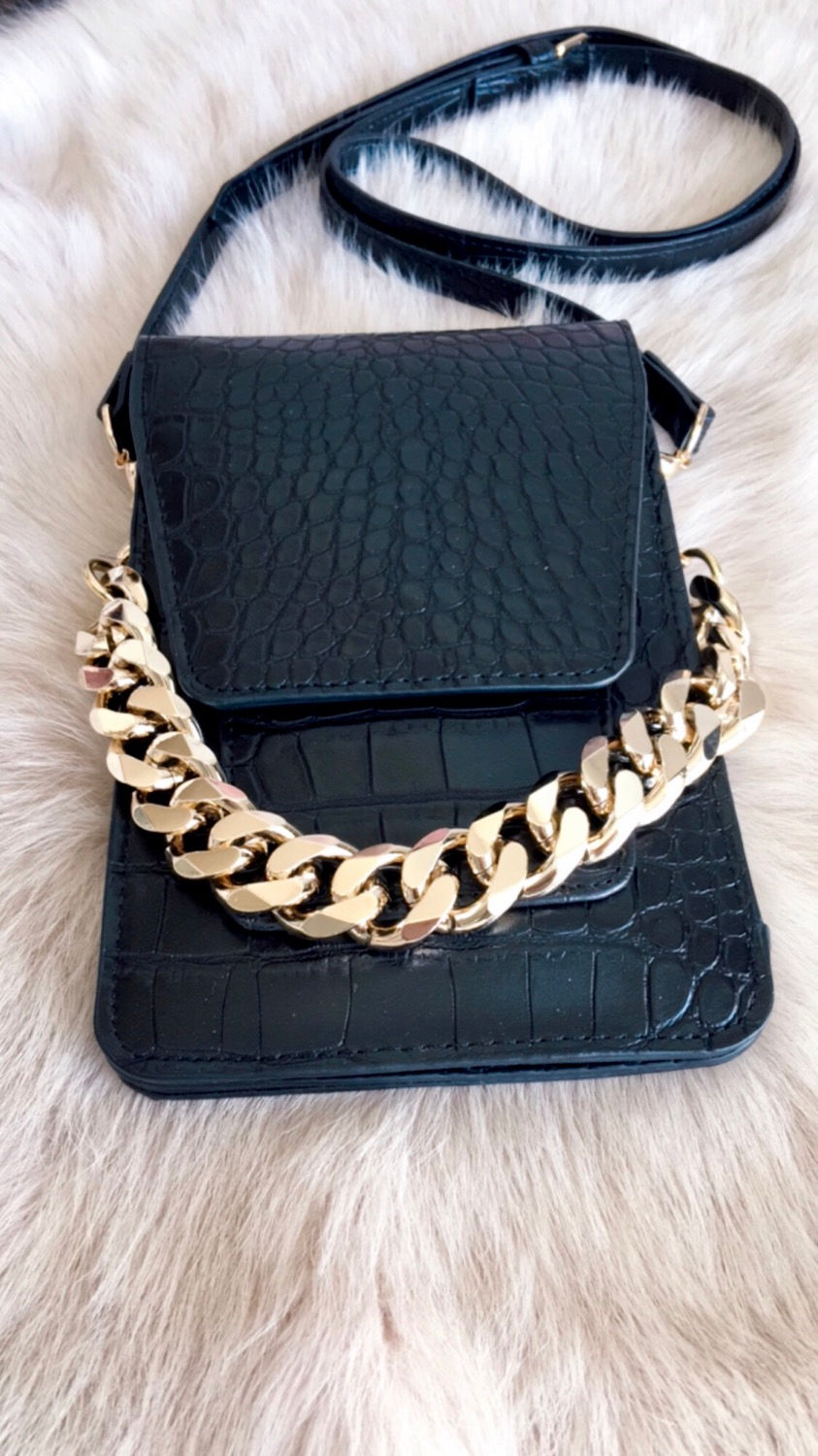 Thumbnail: Cuban Link Croc Mini Phone/Card Holder