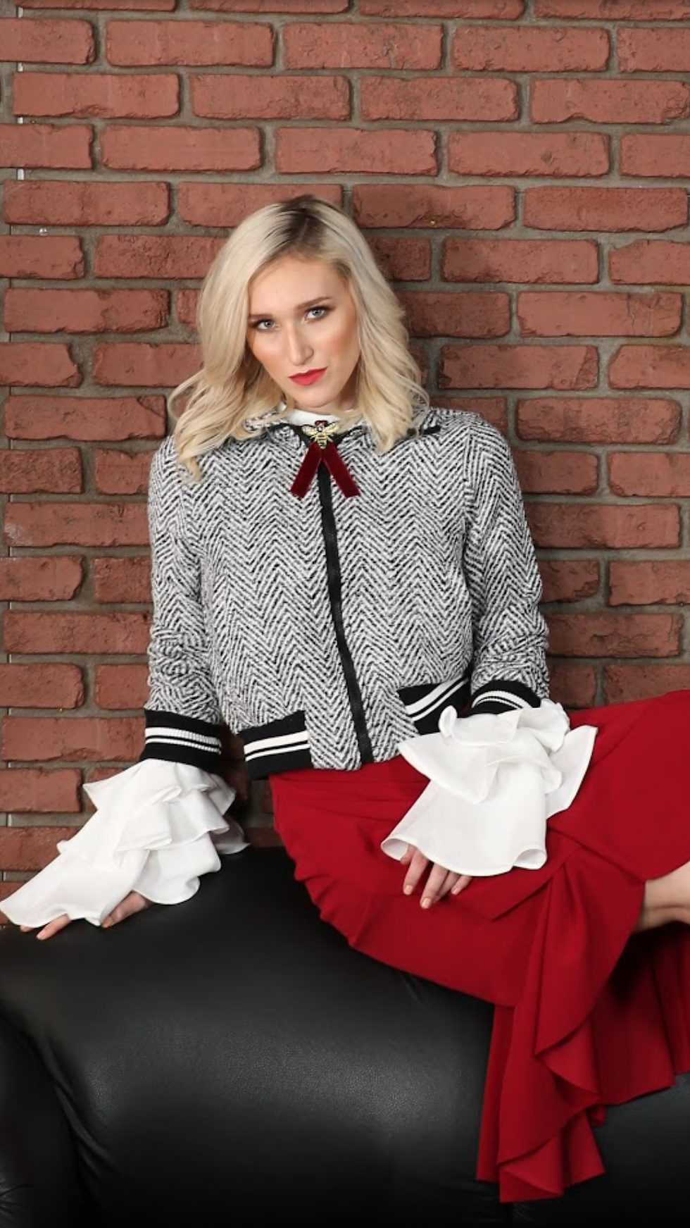 Thumbnail: Zig-Zag Zip Bomber Jacket