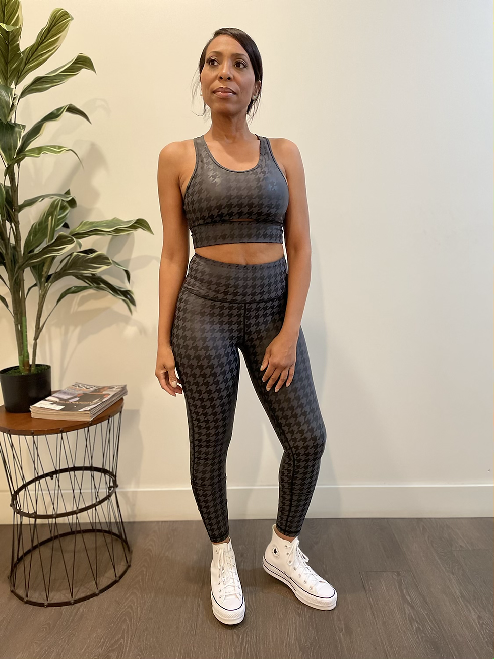 Thumbnail: Werk Out-2 pc. Set-Houndstooth Print