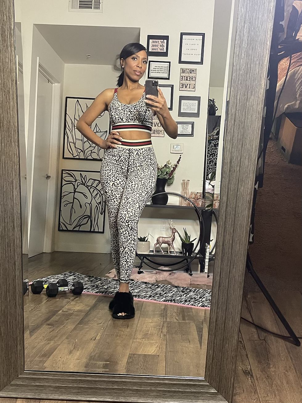 Thumbnail: Werk Out-2 pc. Set-Leopard Print