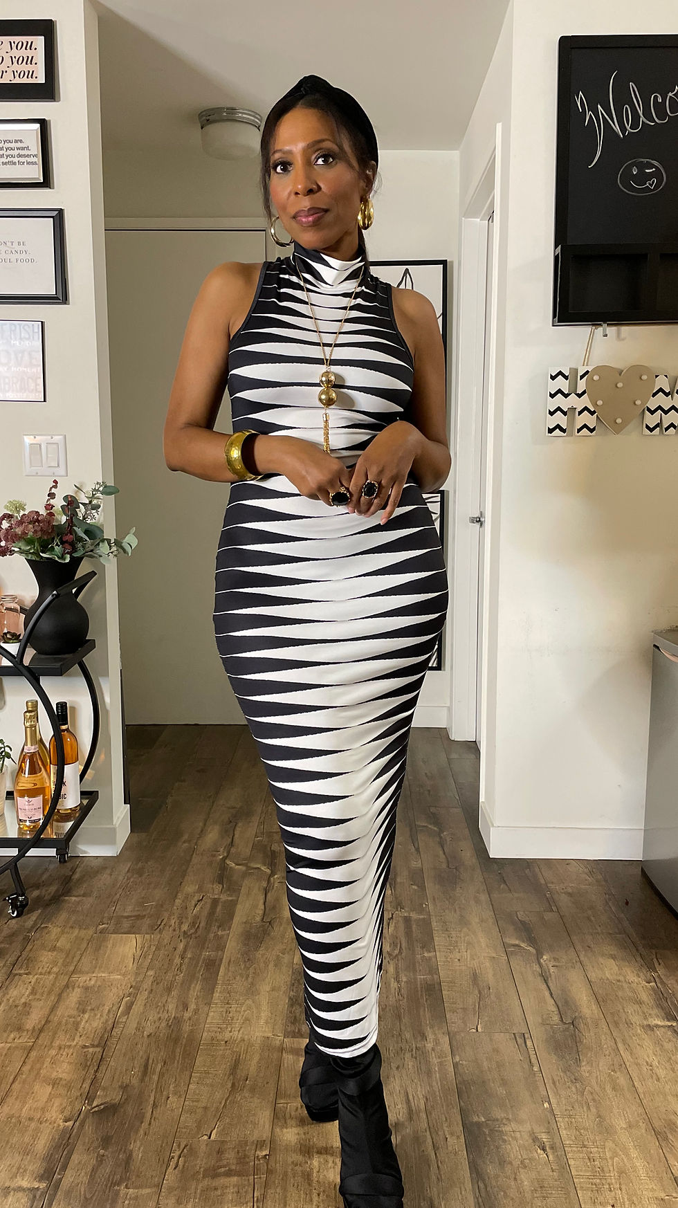 Thumbnail: Stacked Fitted Maxi Dress