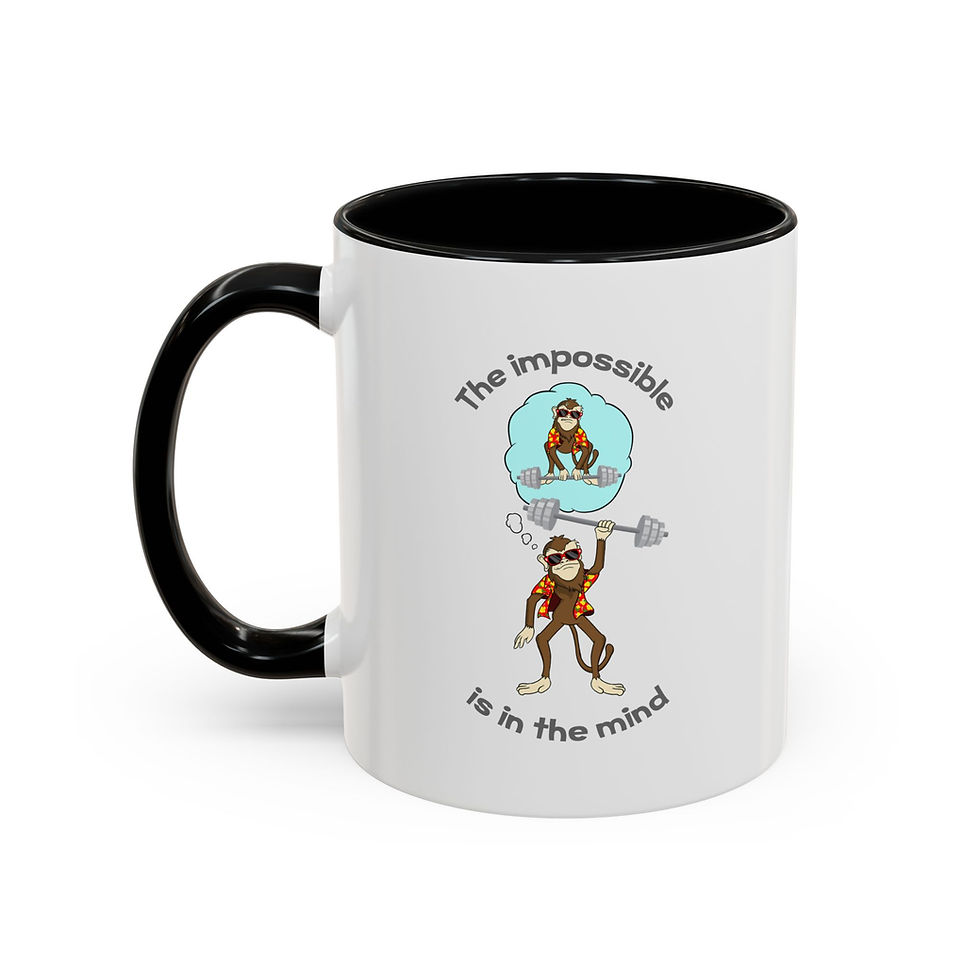 The imposible is the mind - Accent Coffee Mug (11, 15oz)