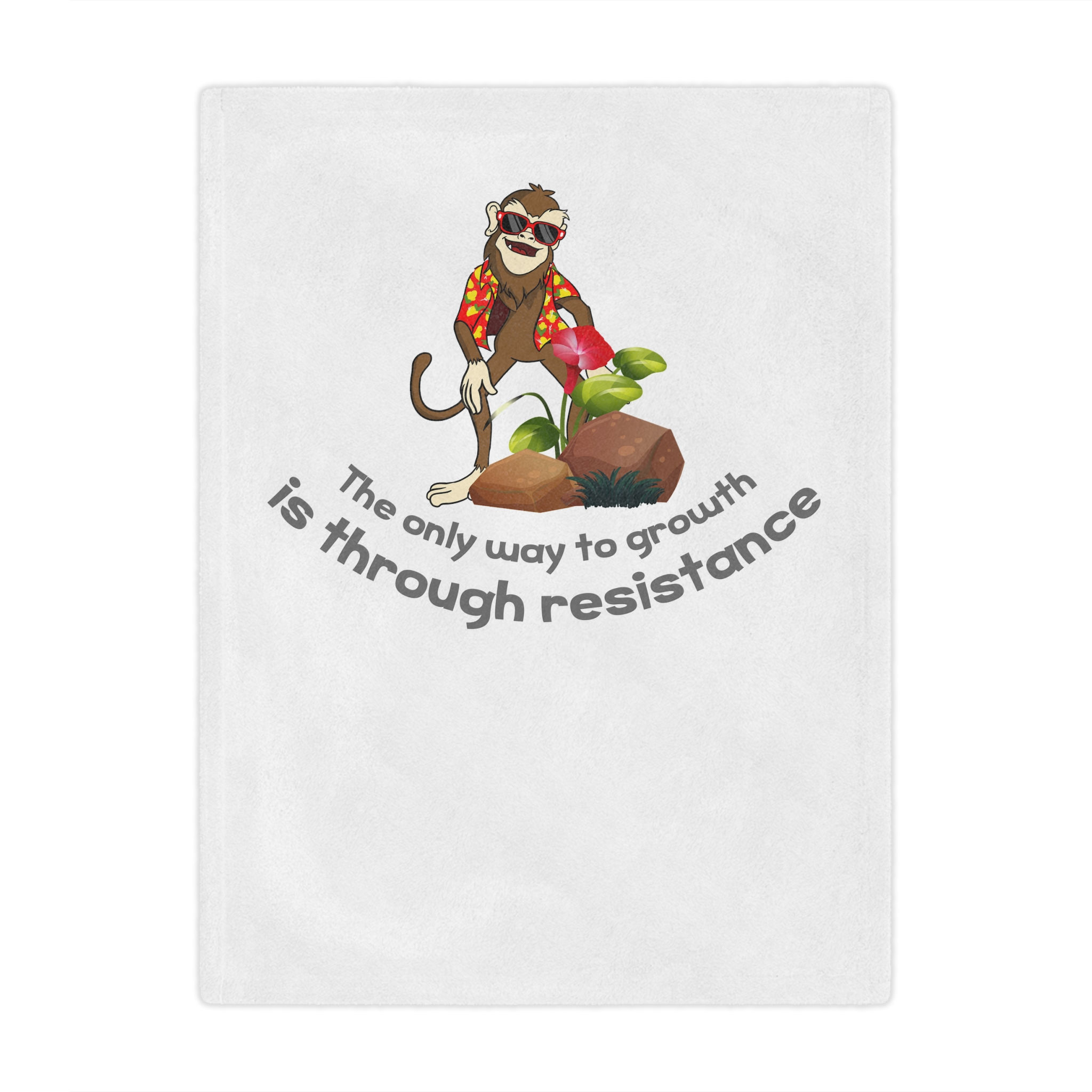 The only way to growth is through resistance - Microfiber Blanket