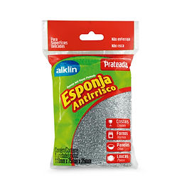 Esponja Antirrisco Prateada Alklin