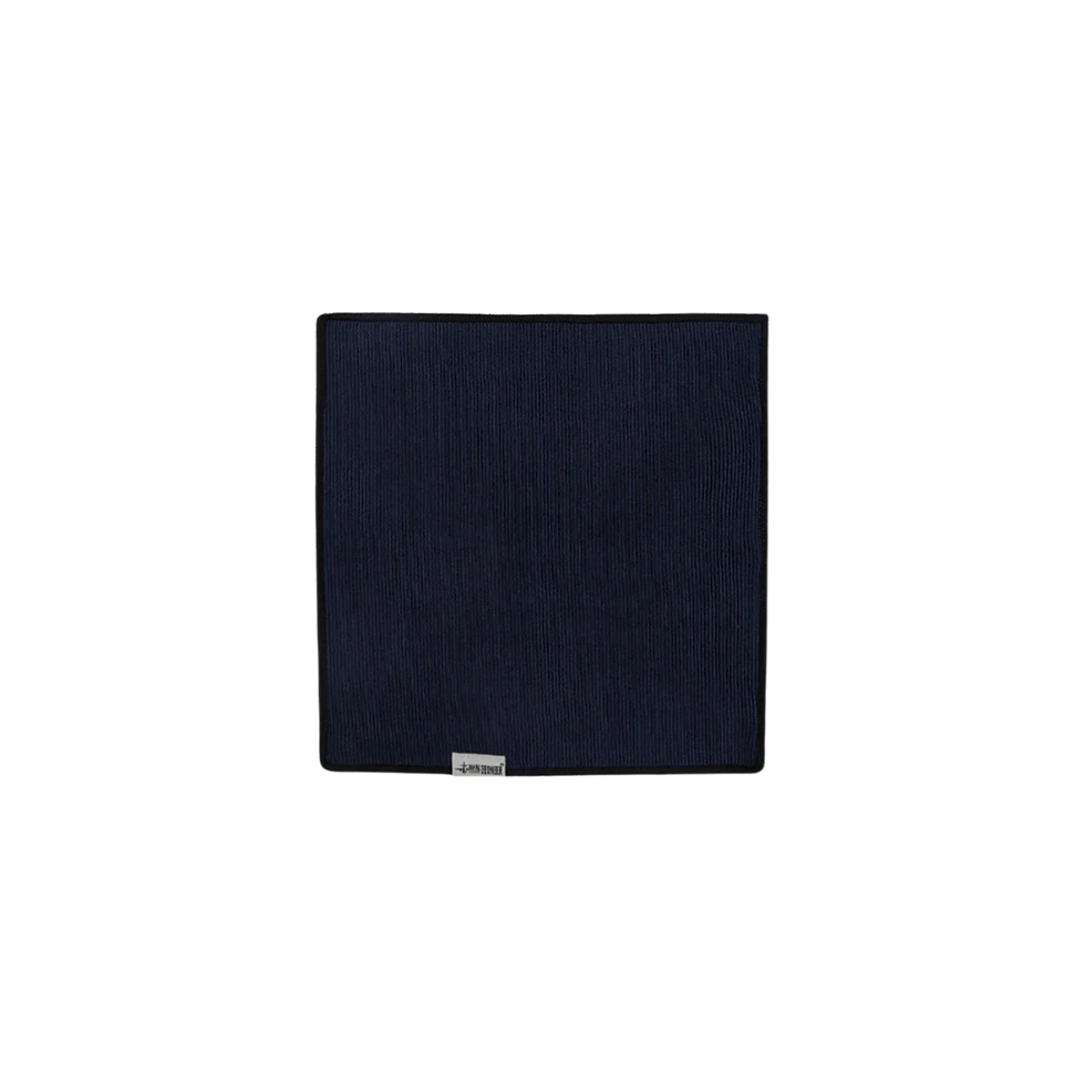 縮圖：Square Towel Dark Blue: 28cm x 28cm | Six Four Coffee