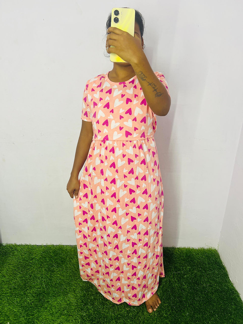 Pink with Multi Coloured Heart Zipless Maternity Wear