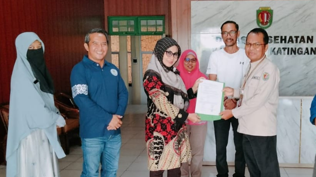 RSUD Mas Amsyar Lapangan Serahkan Limbah Alkes