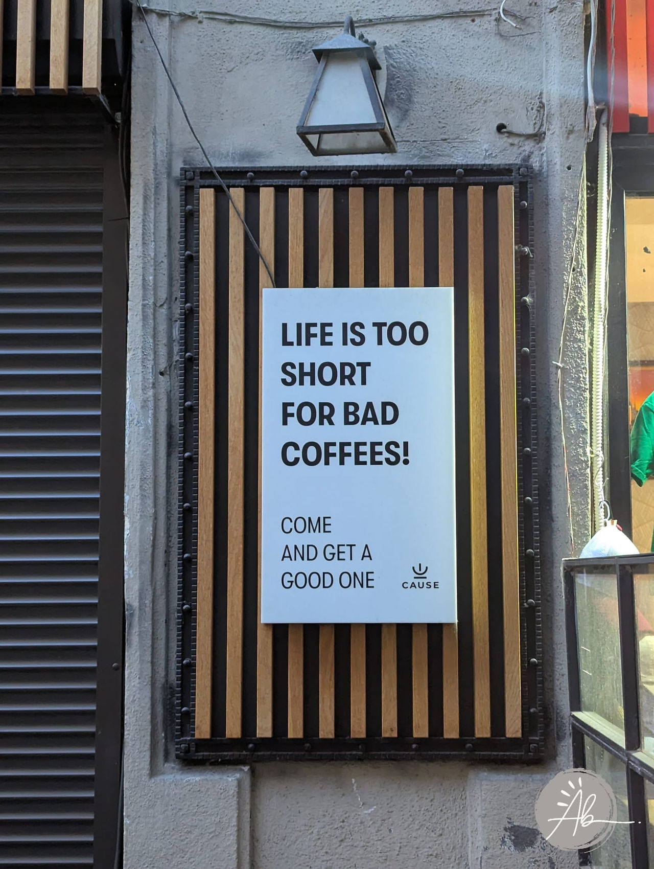 Life is too short for bag coffees