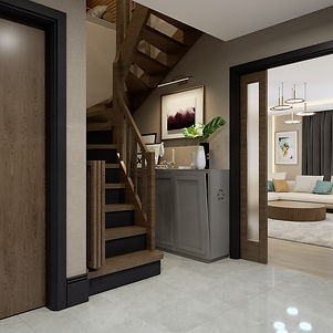 modern dubleks daire iç tasarımı merdiven ayrıntı