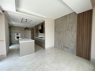 mersin yenişehir apartman iç tasarımı mutfak geniş açı