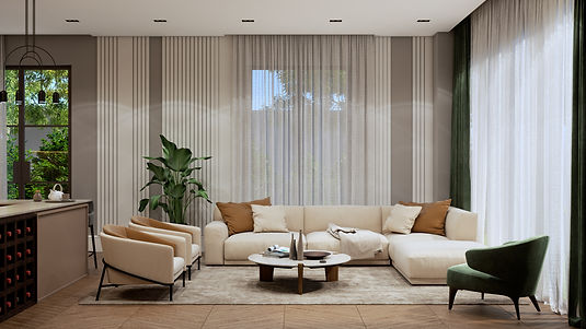 tuzla modern villa iç tasarımı salon geniş açı