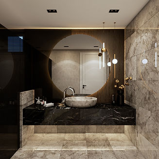 tuzla modern villa iç tasarımı banyo lavabo ayrıntı