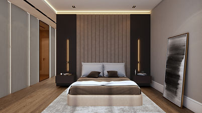 tuzla modern villa iç tasarımı yatak odası