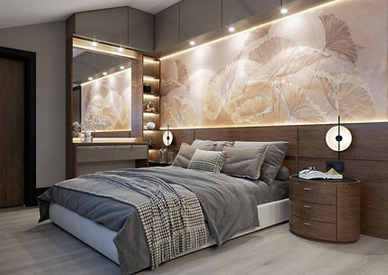 modern dubleks daire yatak odası iç tasarımı