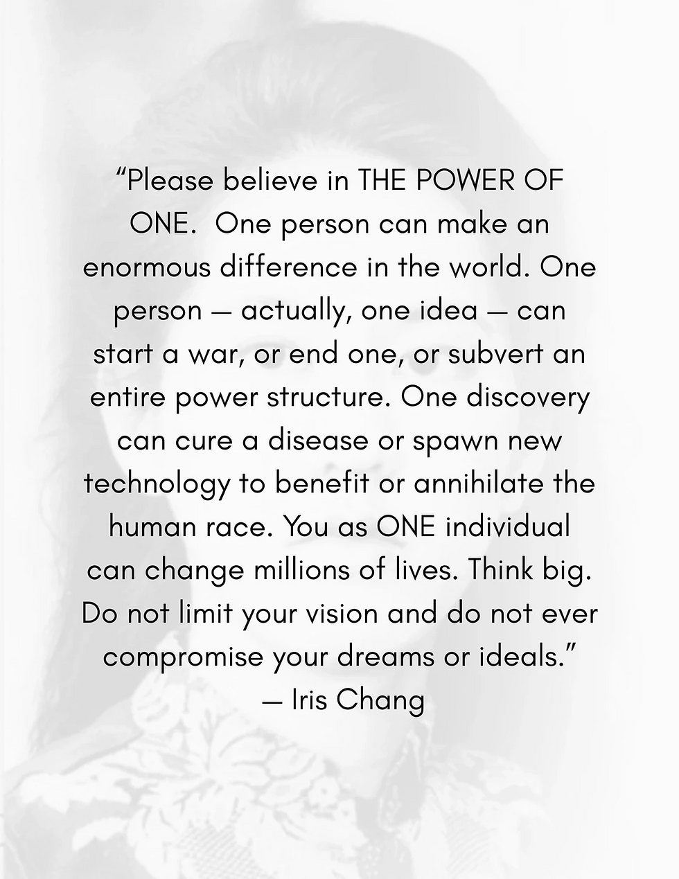 Iris Chang The Power of One