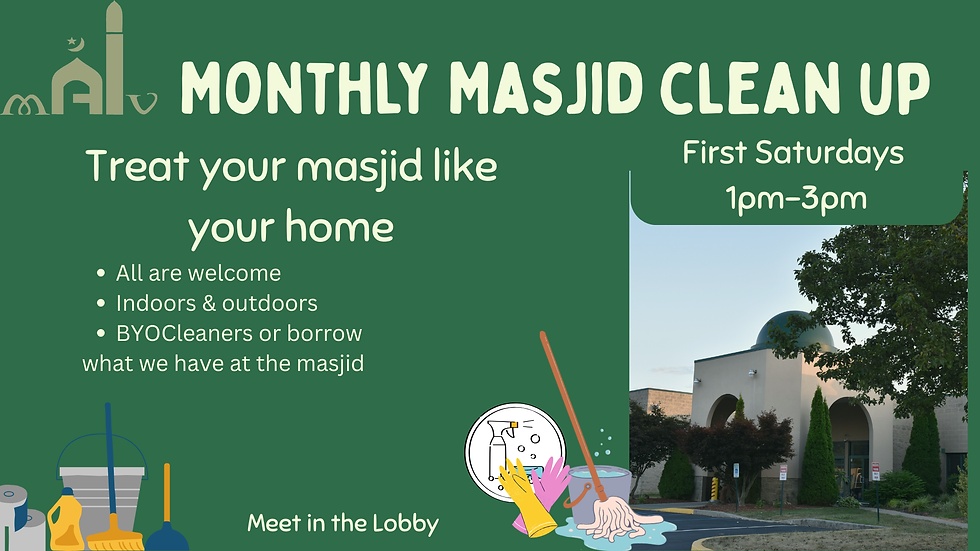 Masjid Clean Up (Monthly)