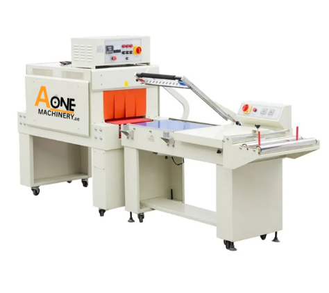 Shrink wrapping machine have two sets. Shrink Tunnel and Pneumatic L sealer.