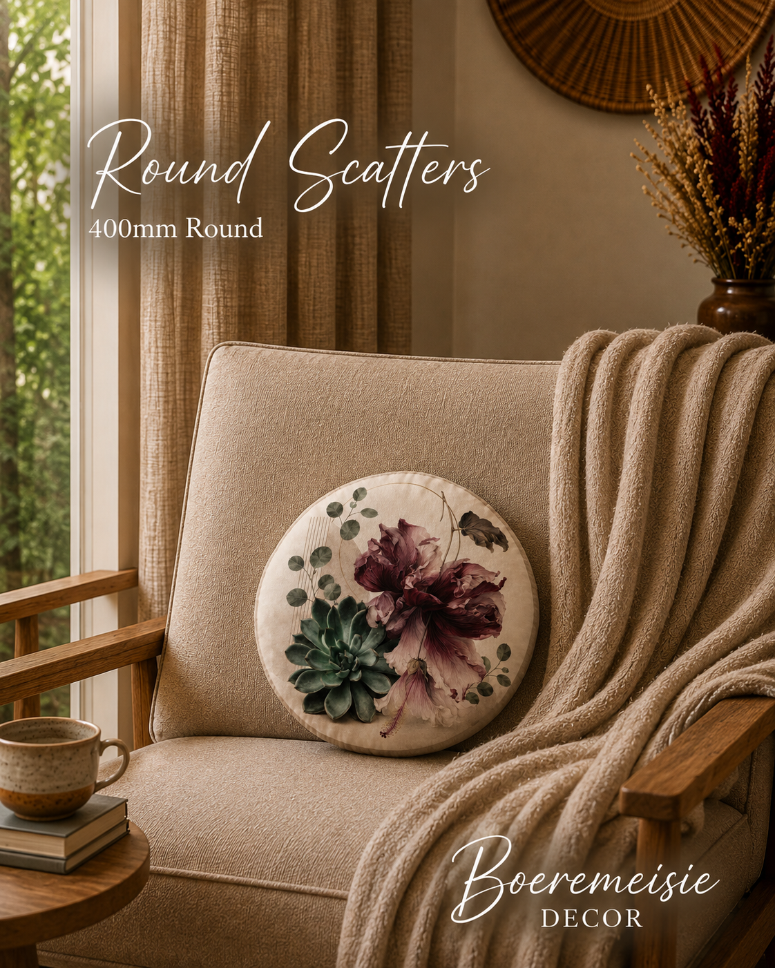 Desert Rose - Premium Mock linen with Foam Inner