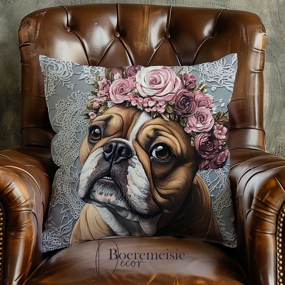 Bulldog flowers Velvet 2