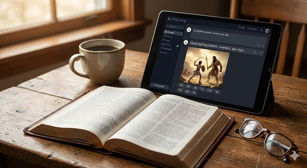 gerando imagens bíblicas com IA