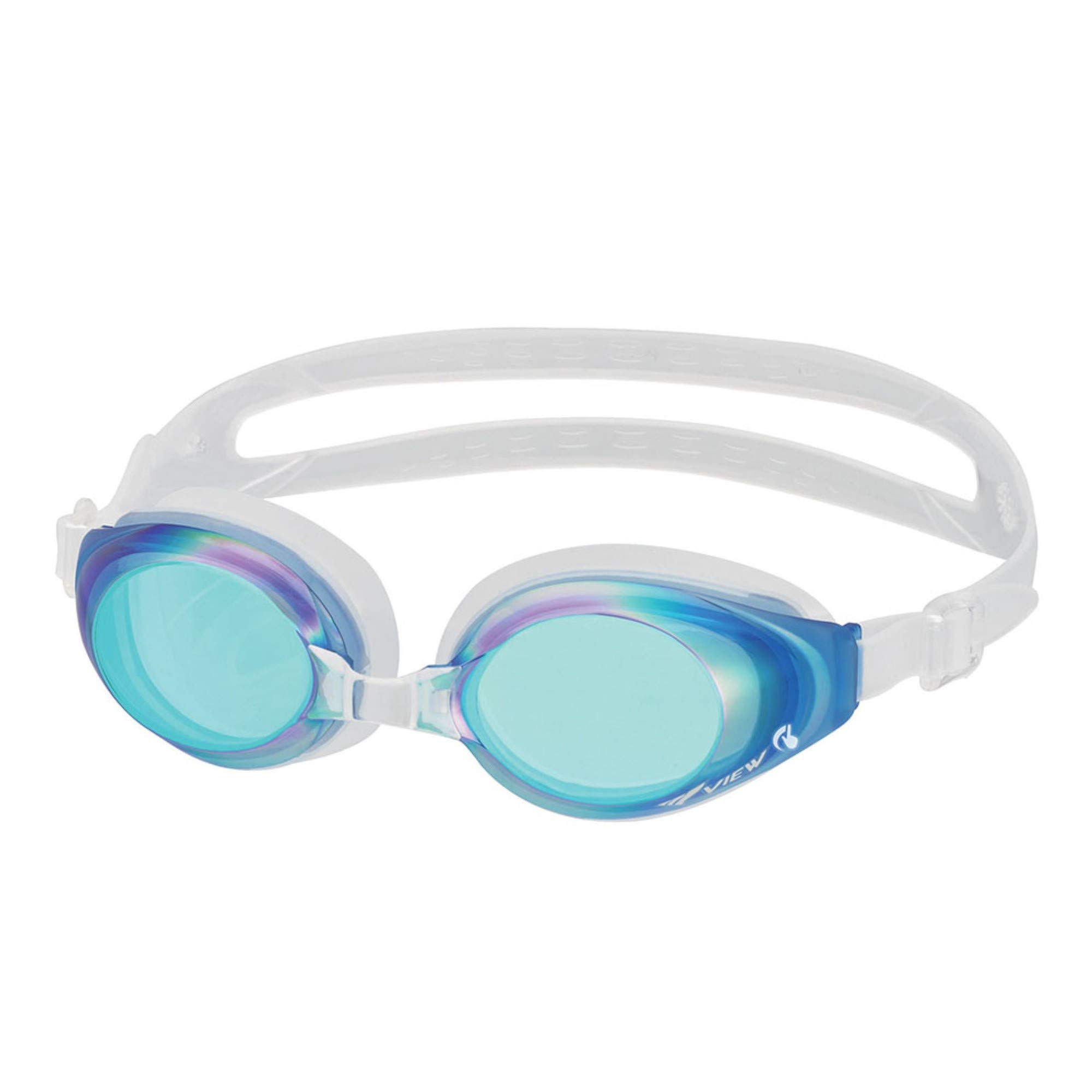 VIEW Swimming Gear V-630ASA SWIPE Fitness Swim Goggles Blue/Emerald Mirrored Len